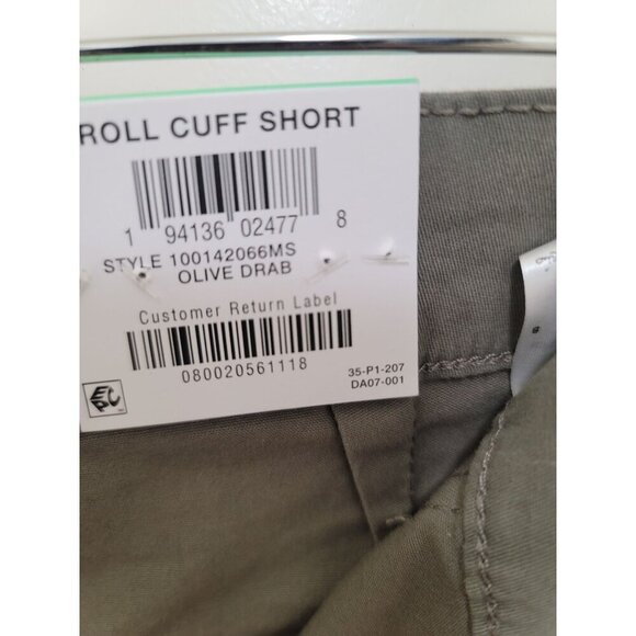 Style & Co Mid Rise Roll Cuff Shorts Size 8 Olive Green Cotton Blend - Picture 11 of 12